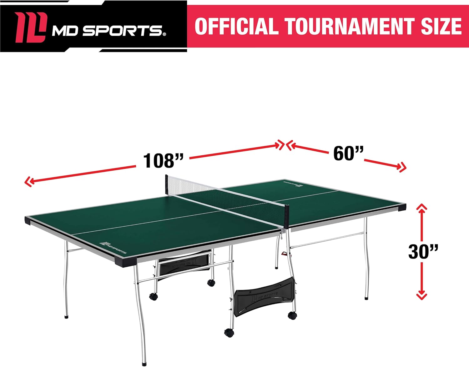 MD Sports Table Tennis Tables Multiple Styles, Foldable for Easy Storage with Nets - $170