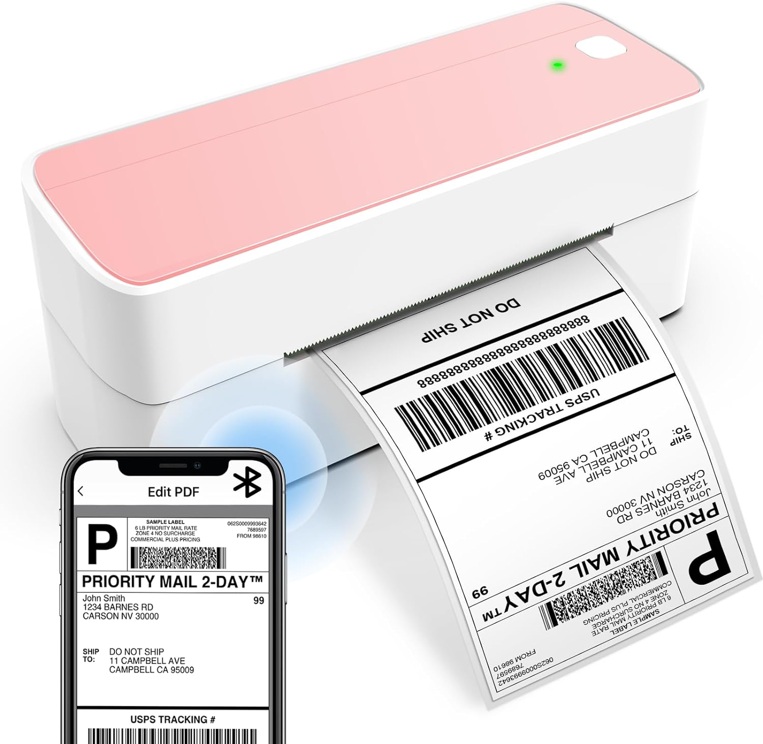 ASprink Bluetooth Thermal Label Printer 4X6, 241BT Wireless Shipping Label Printer - $80