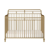 Little Seeds Monarch Hill Hawken 3 in 1 Convertible Metal Crib, Gold - $180