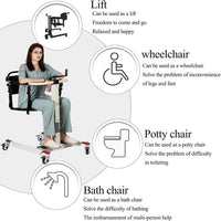 Patient Lift Transfer Chair, Patient Lift Wheelchair for Home and Car Portable - $315