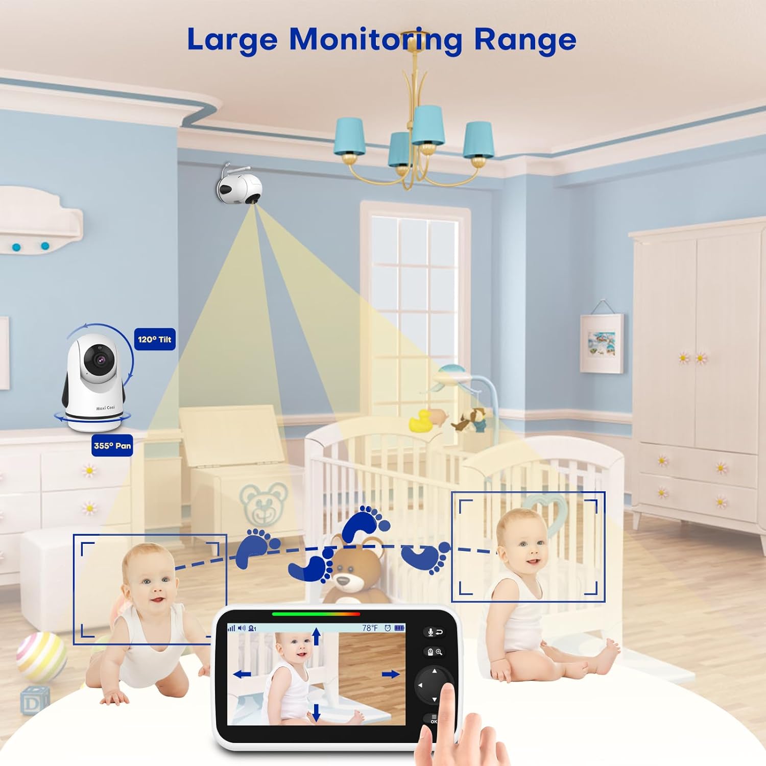 Maxi Cosi Baby Monitor with Camera and Audio,5''Screen Video Baby Monitor - $35