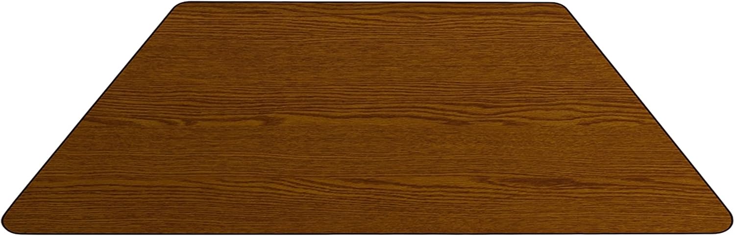 Flash Furniture Wren 29''W x 57''L Trapezoid Oak HP Laminate Activity Table - $120