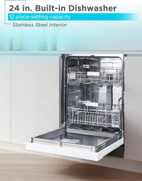 BLACK+DECKER 24" Built-In Dishwasher, 12-Place Setting Capacity - $300