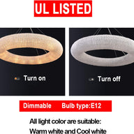 MEEROSEE Modern Ceiling Lights Fixtures Pendant Lighting Orb Ring Chandelier - $500