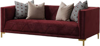 Acanva Modern Mid-Century Sofa with Velvet Upholstered Fabric - $700