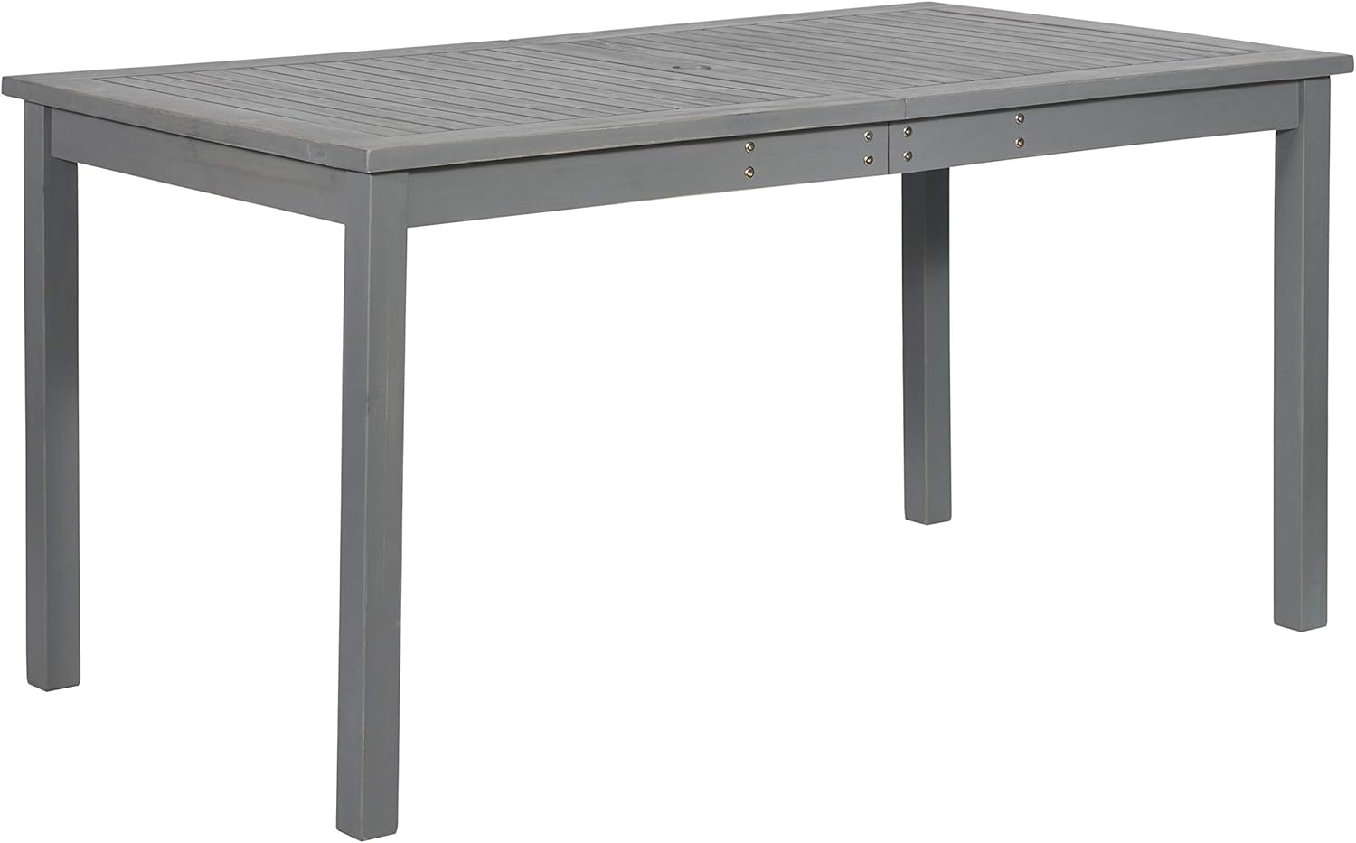 Walker Edison Dominica Contemporary Slatted Outdoor Dining Table, 34 Inch - $100