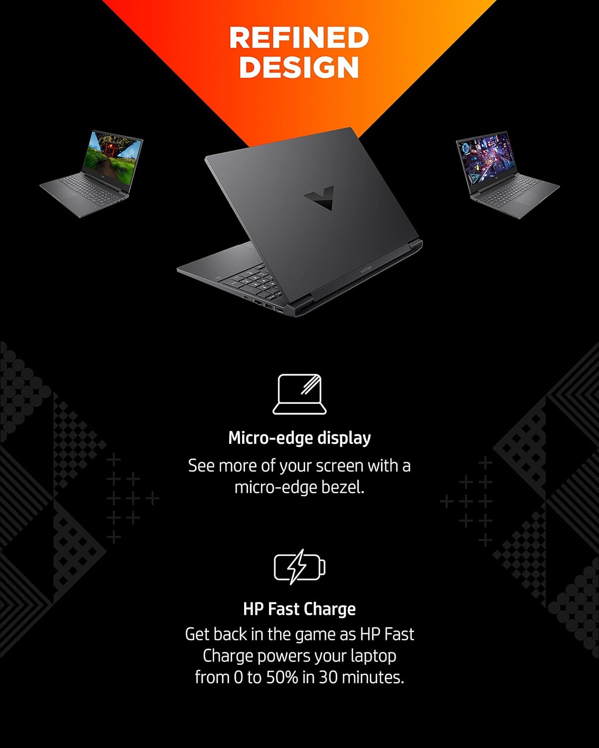 HP Victus 15.6 inch Gaming Laptop 15-fa0130TX - $637