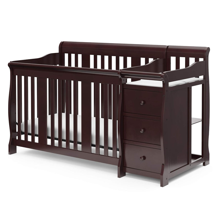 Storkcraft Portofino 5-in-1 Convertible Crib and Changer (Espresso) - $190