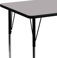 Flash Furniture Wren 30''W x 48''L Rectangular Grey Thermal Laminate Activity Table - $95