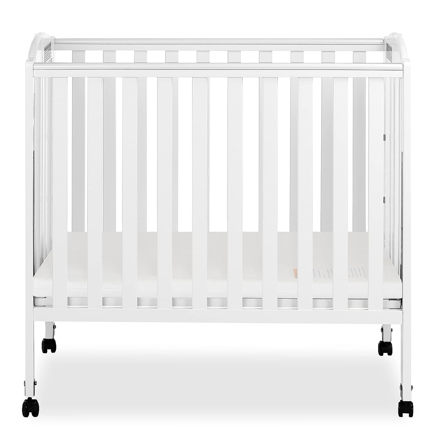 Dream On Me 3 in 1 Portable Folding Stationary Side Crib in White - $100
