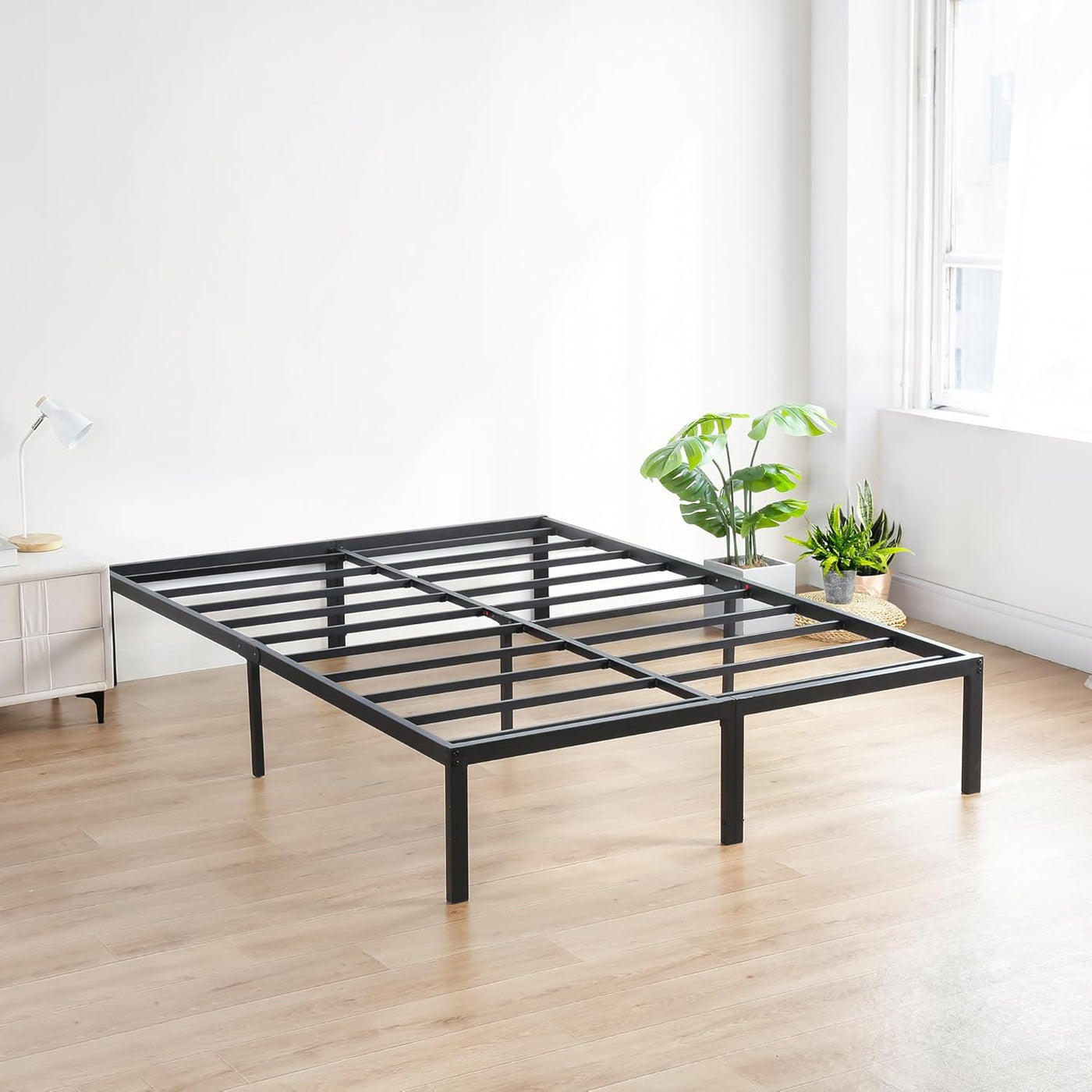 Olee Sleep 18 Inch Heavy Duty Steel Slat Anti-Slip Support, Platform Bed Frame - $50