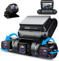 PRUVEEO Dash Cam 4 Channel Front and Rear - $140