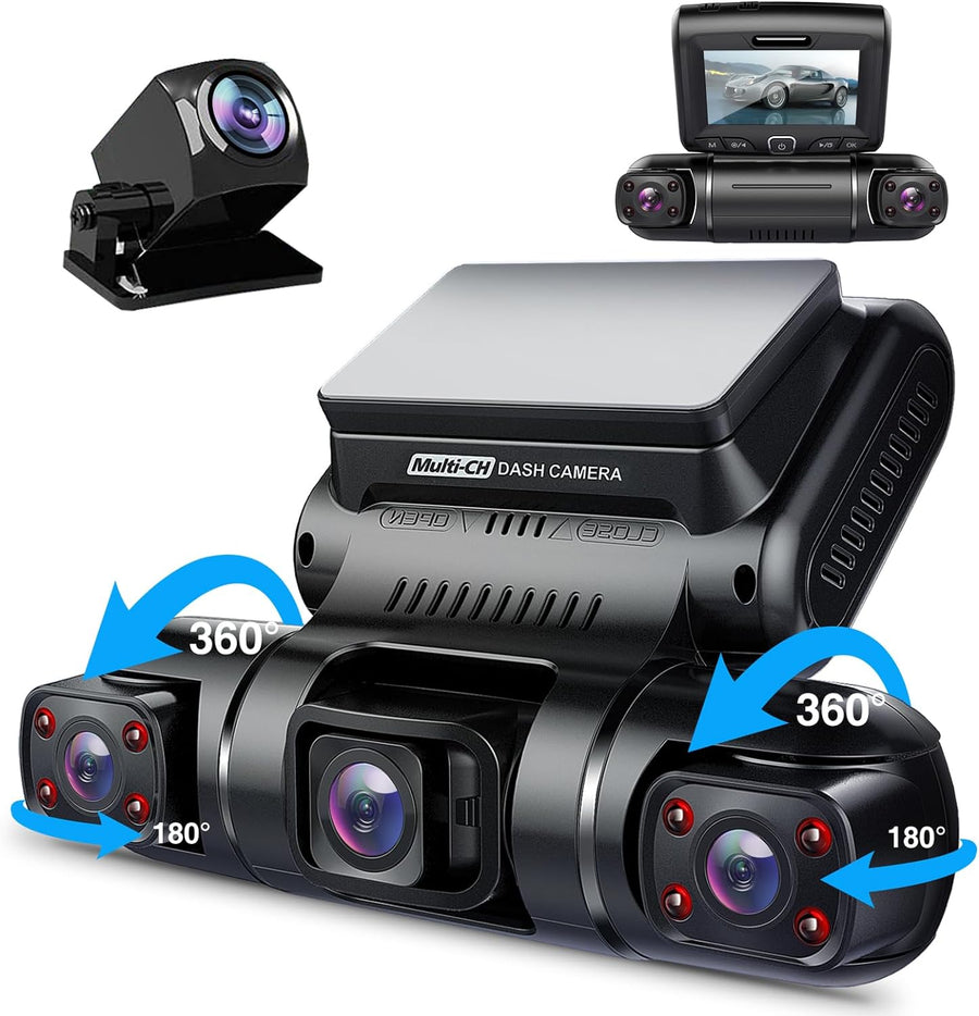 PRUVEEO Dash Cam 4 Channel Front and Rear - $140