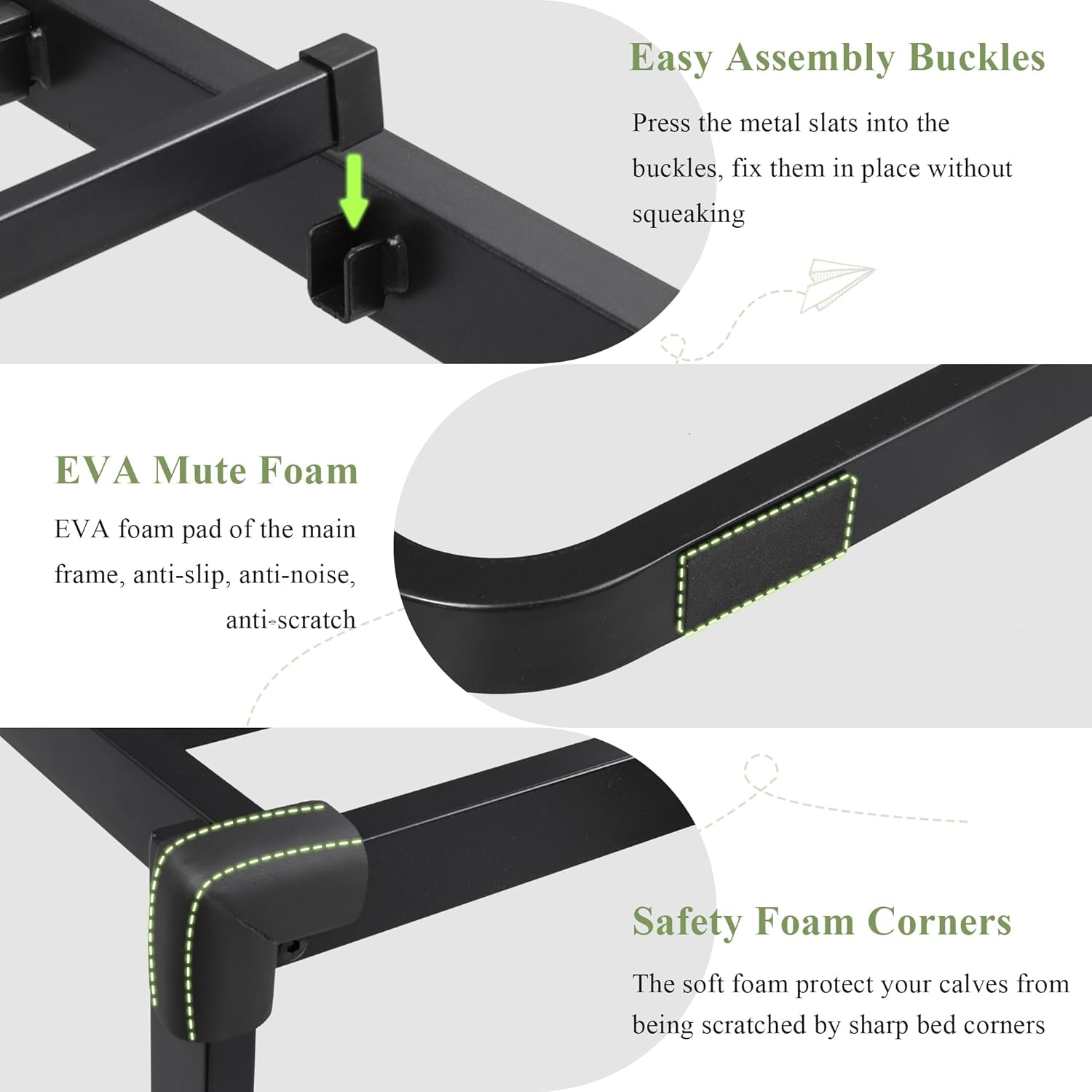 Feonase Full Size Bed Frame, Upholstered Bed Frame, Heavy-Duty - $75