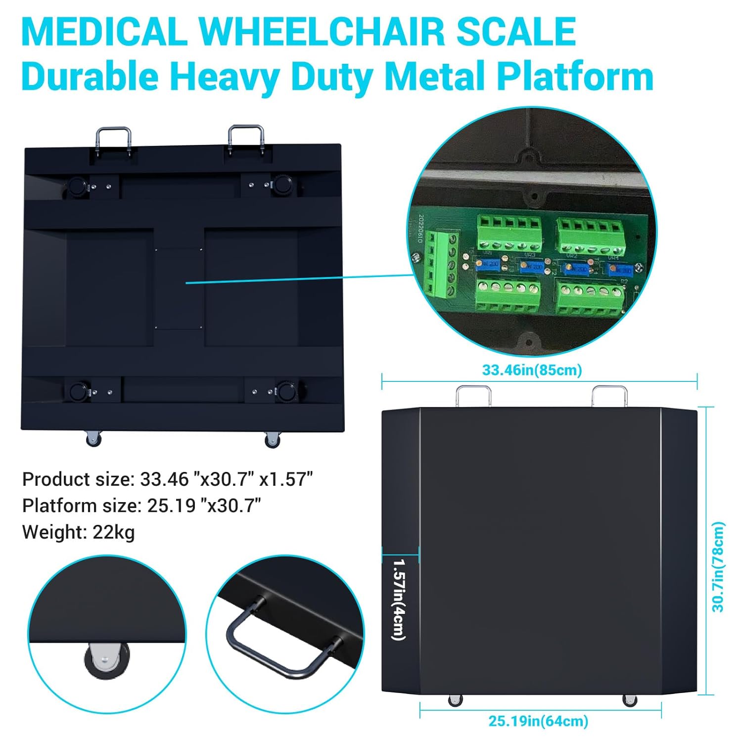 Wheelchair Scale with Dual Ramp for Home use 1000 x 0.2lb, Portable - $230