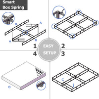 King Box Spring, 5 Inch Low Profile Boxspring for King Bed Strong Metal Frame - $55