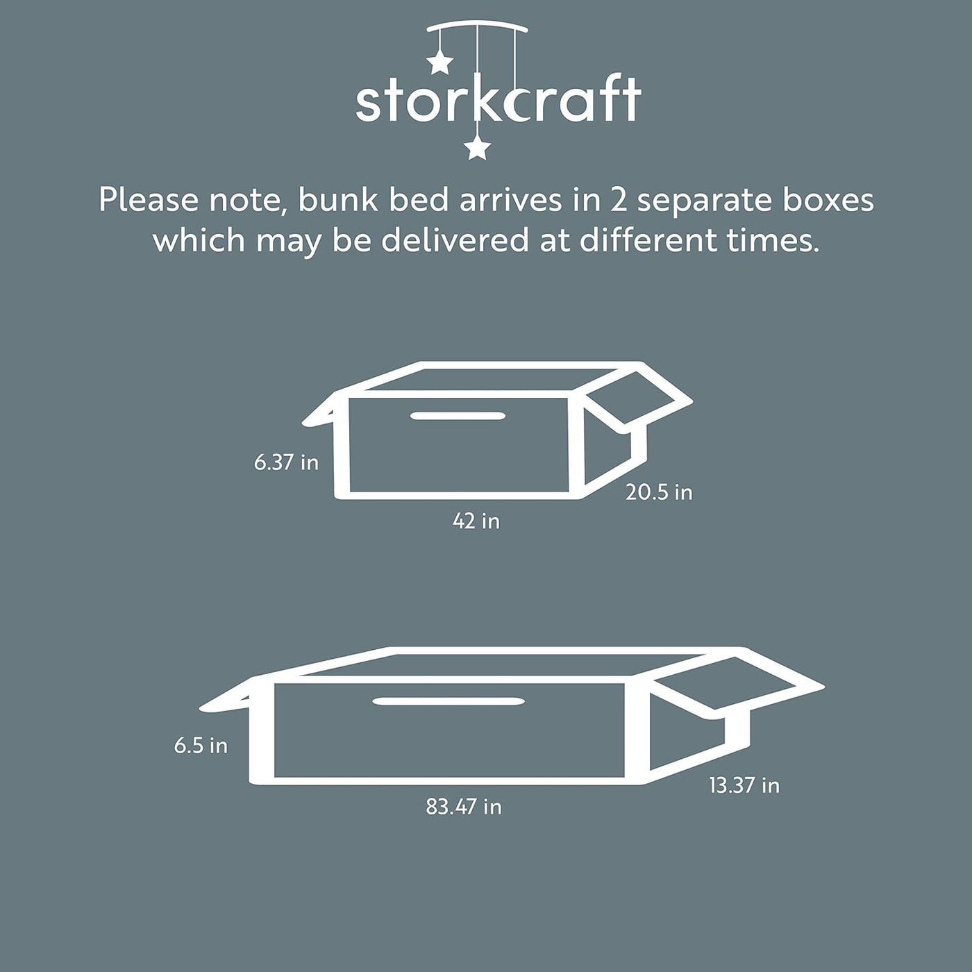 Storkcraft Caribou Twin-over-Twin Bunk Bed (Gray) – GREENGUARD Gold Certified - $135