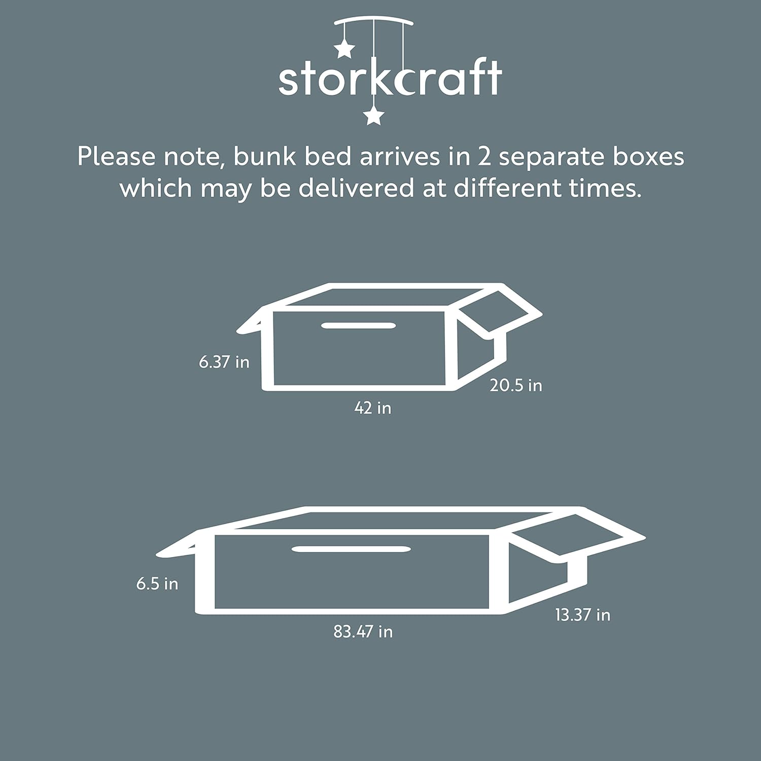 Storkcraft Caribou Twin-over-Twin Bunk Bed (Gray) – GREENGUARD Gold Certified - $135