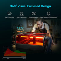 Falcon2 Pro 40W Enclosed Laser Engraver with Air Assist, Pilot Technology - $1140