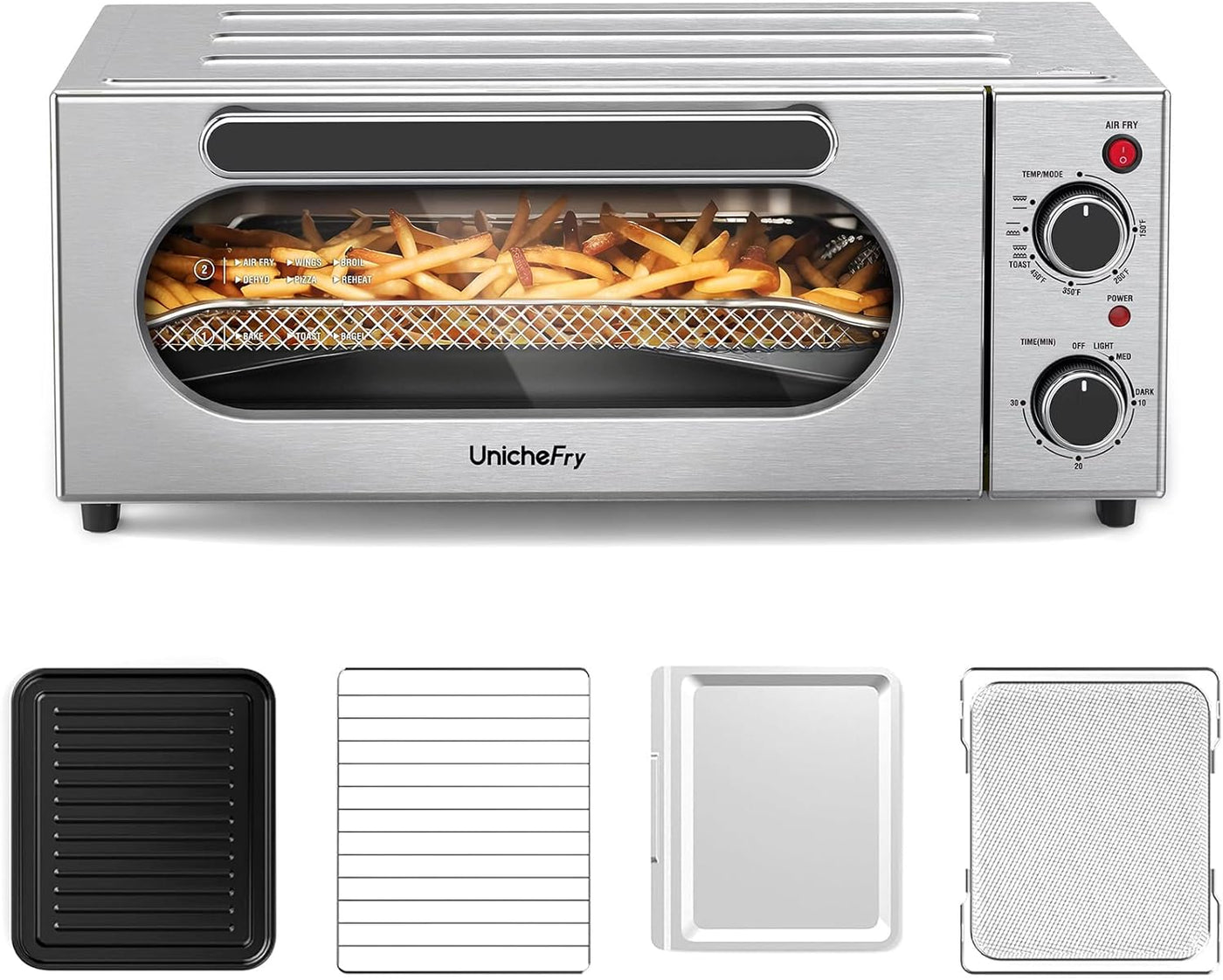 Fryer Oven, 34QT Extra Large 1750W Toaster Oven Air Fryer Combo, 12\u201D  Pizza Convection Oven Countertop, 12-in-1 Large Rotiss - AliExpress