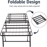 Amazon Basics Foldable Metal Platform Bed Frame with Tool Free Setup, King - $80