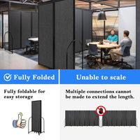 Folding Room Partition,Privacy Room Screen with Arms,Office Dividers Partition Wall - $600
