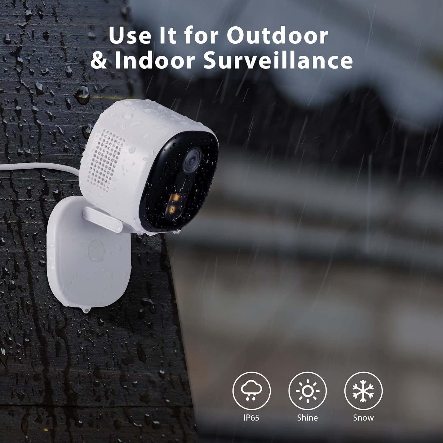 Outdoor Security Camera, Wired 2K 4MP Indoor/Outdoor Video Camera - $40