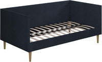 DHP Franklin Mid-Century Upholstered Daybed Frame, Blue Linen, Full $190