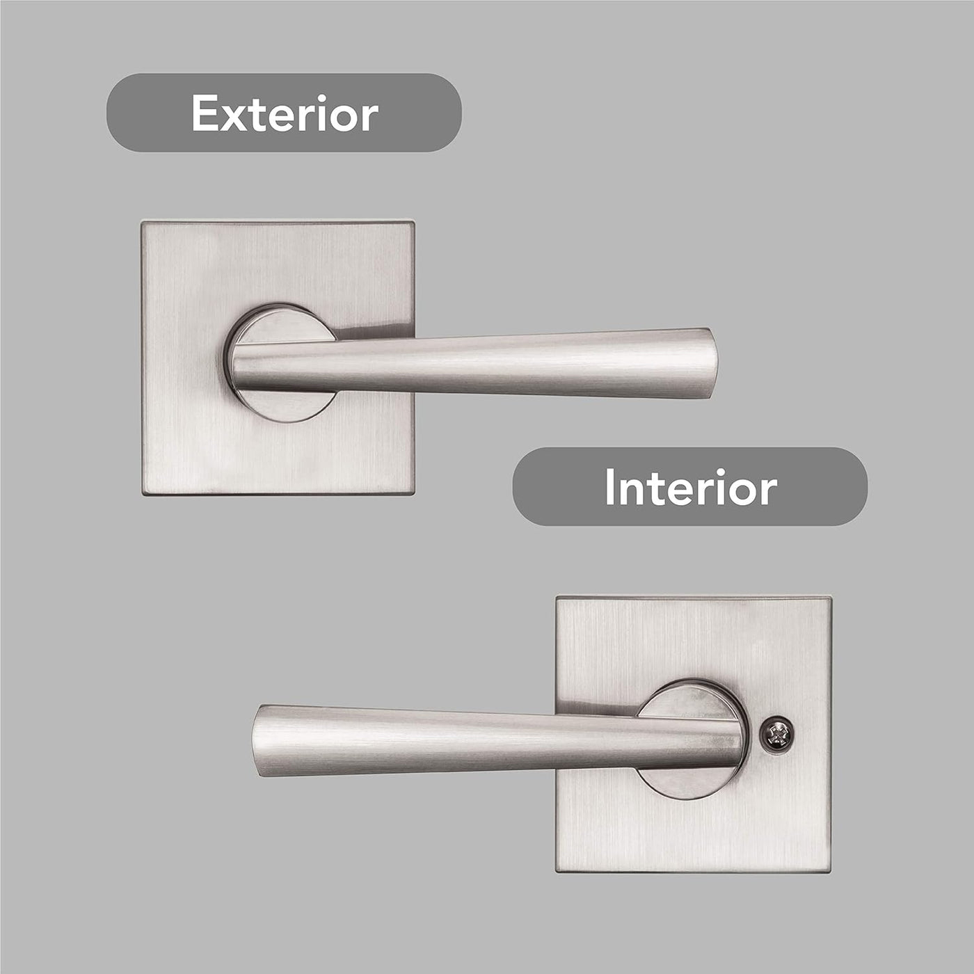 Baldwin Spyglass , Interior Passage Door Reversible Lever, in Satin Nickel - $25