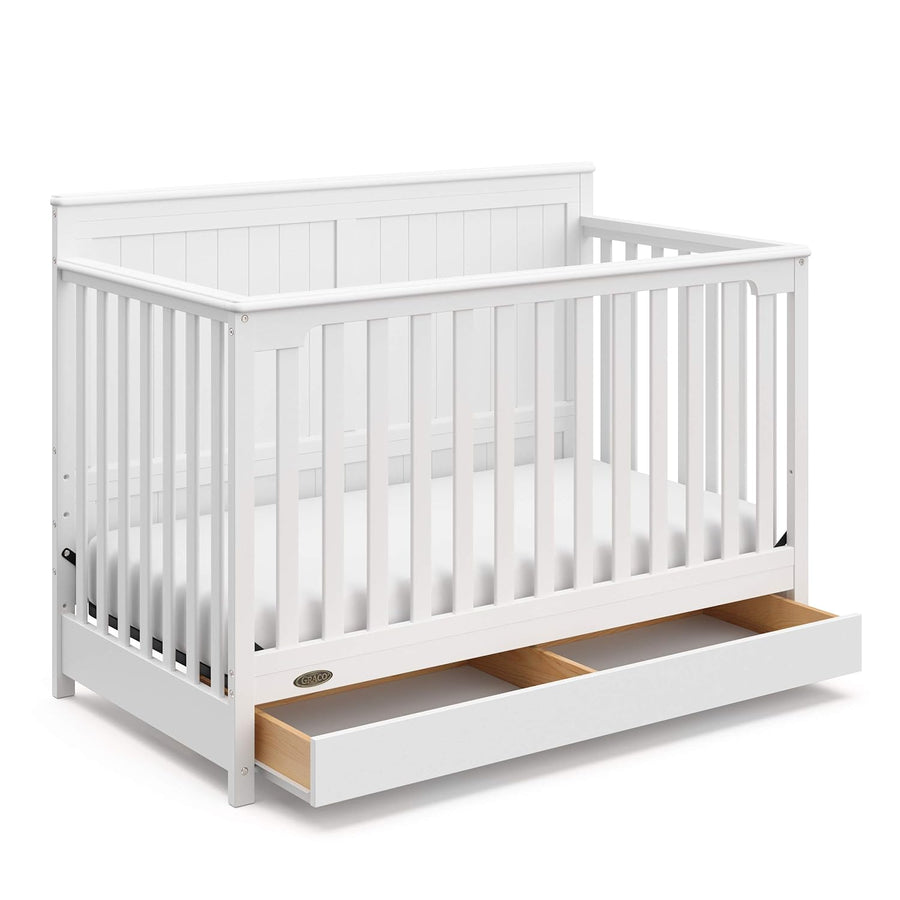 Graco Hadley 5-in-1 Convertible Crib with Drawer (White), Full-Size - $140