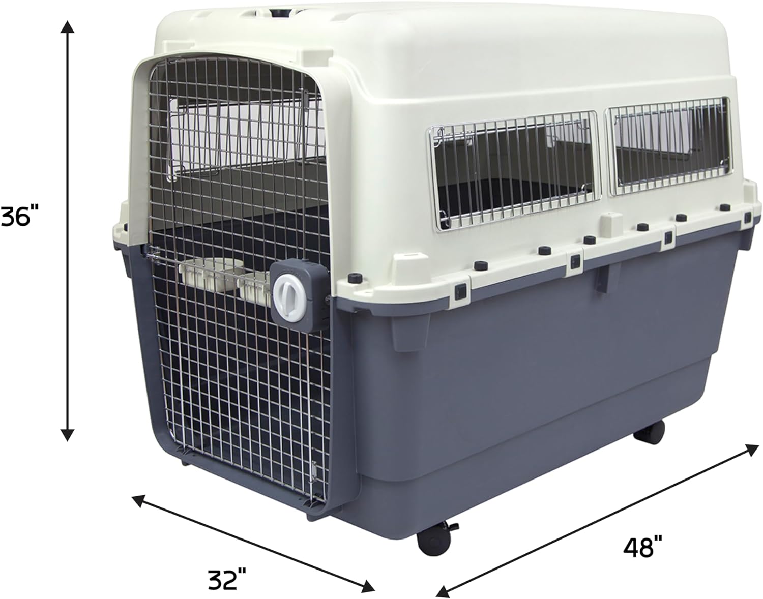 SportPet Designs Plastic Kennels Rolling Plastic Airline Approved Wire Door - $115