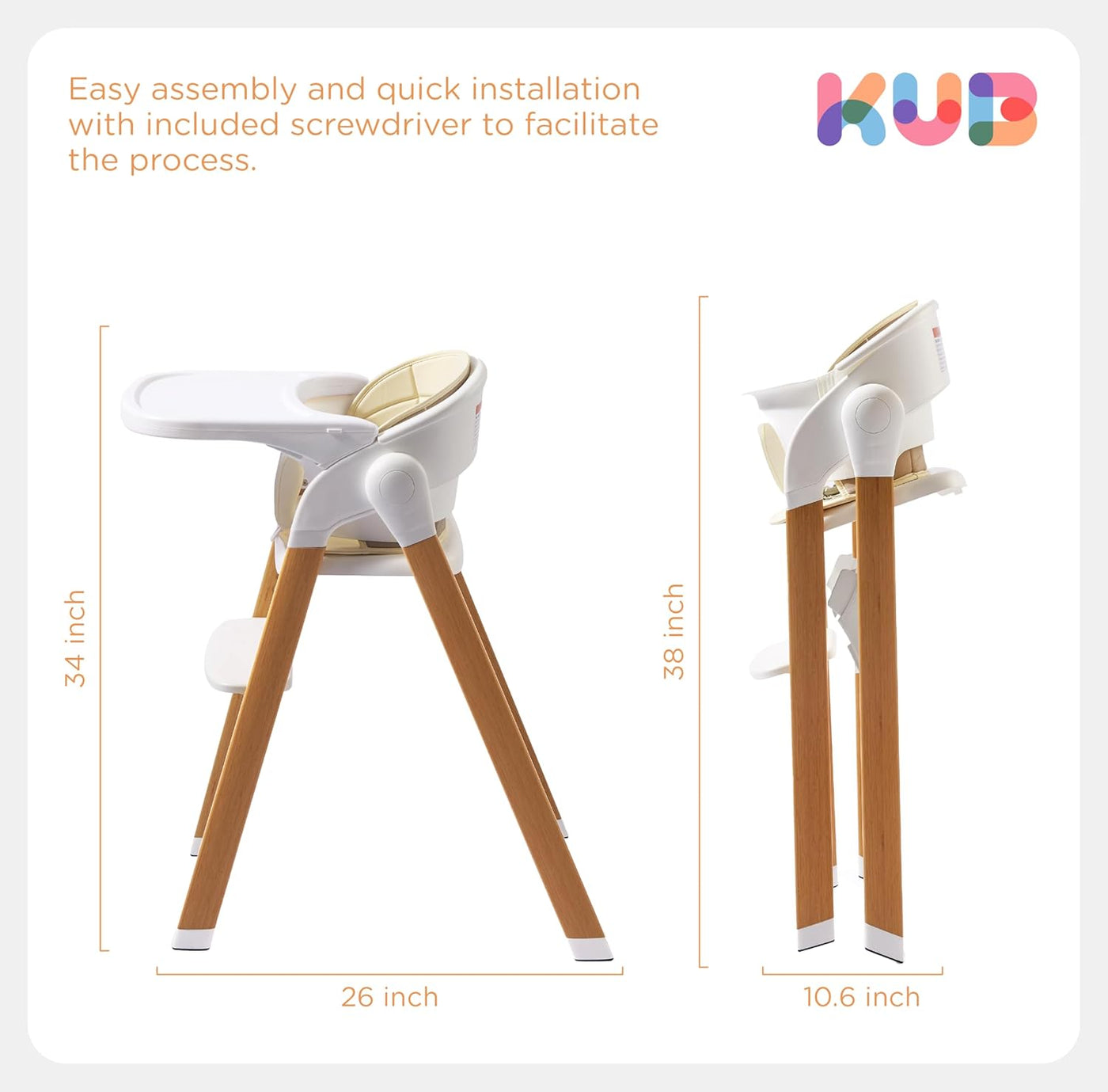 High Chair for Babies and Toddlers Adjustable Foldable Convertible - $90