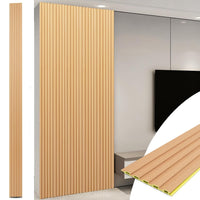 Art3d WPC Slat Wall Panels, 8-Pack 108 x 6 Inch 3D Wall Accents, Boxwood - $110