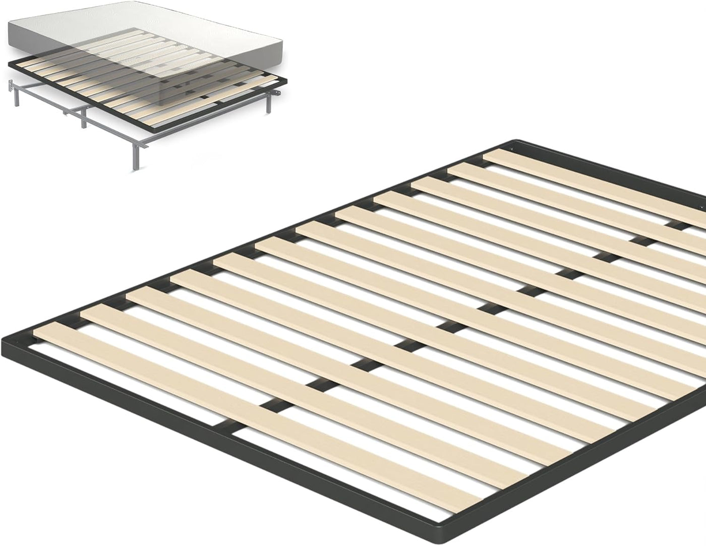 ZINUS Deepak Easy Assembly Wood Slat 1.6 Inch Bunkie Board, Full - $85