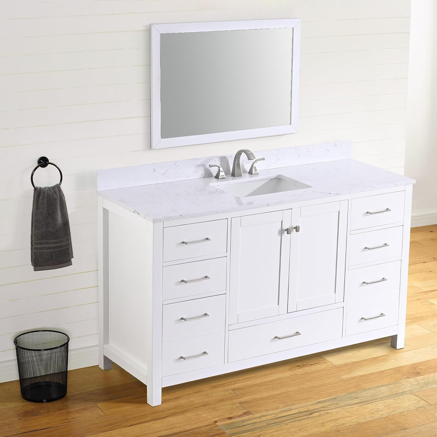 60"x22" Bathroom Vanity Top Engineered Stone Vanity Top Single Bowl Sink - $340