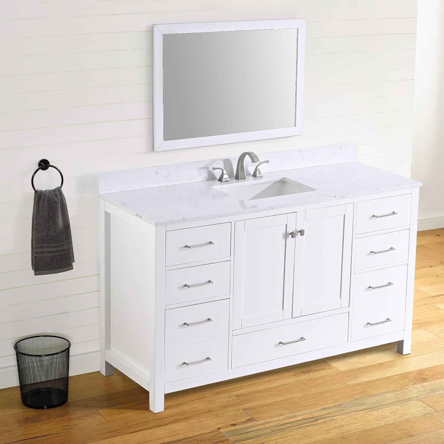60"x22" Bathroom Vanity Top Engineered Stone Vanity Top Single Bowl Sink - $340