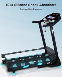 Auto Incline Treadmill - 300+ LBS Capacity 3.5HP Folding Treadmills - $280