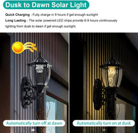 Lovefindahome Solar Wall Lamp with Light Sensor, Black - $50