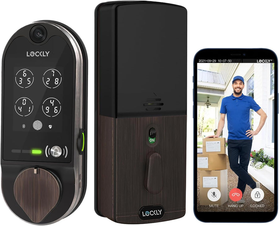 Lockly Vision, Video Doorbell Camera Smart Lock, 2-Way Audio Keyless Door Lock - $245