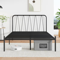 Novilla Full Size Bed Frame, 14 Inch Metal Platform Bed Frame, Black - $75