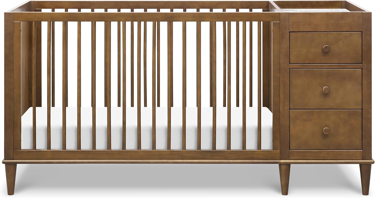 DaVinci Marley 3-in-1 Crib and Changer Combo in Walnut - $250