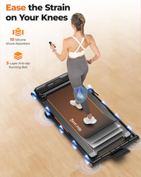 Walking Pad with Incline, 3.5HP Foldable Treadmill for Home Office Small Space - $180