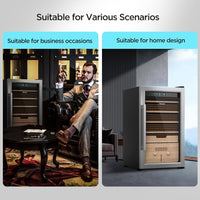 Vexon Electric Humidor, 486 Counts Cigar Cooler Humidor, Heating & Humidity Control - $330
