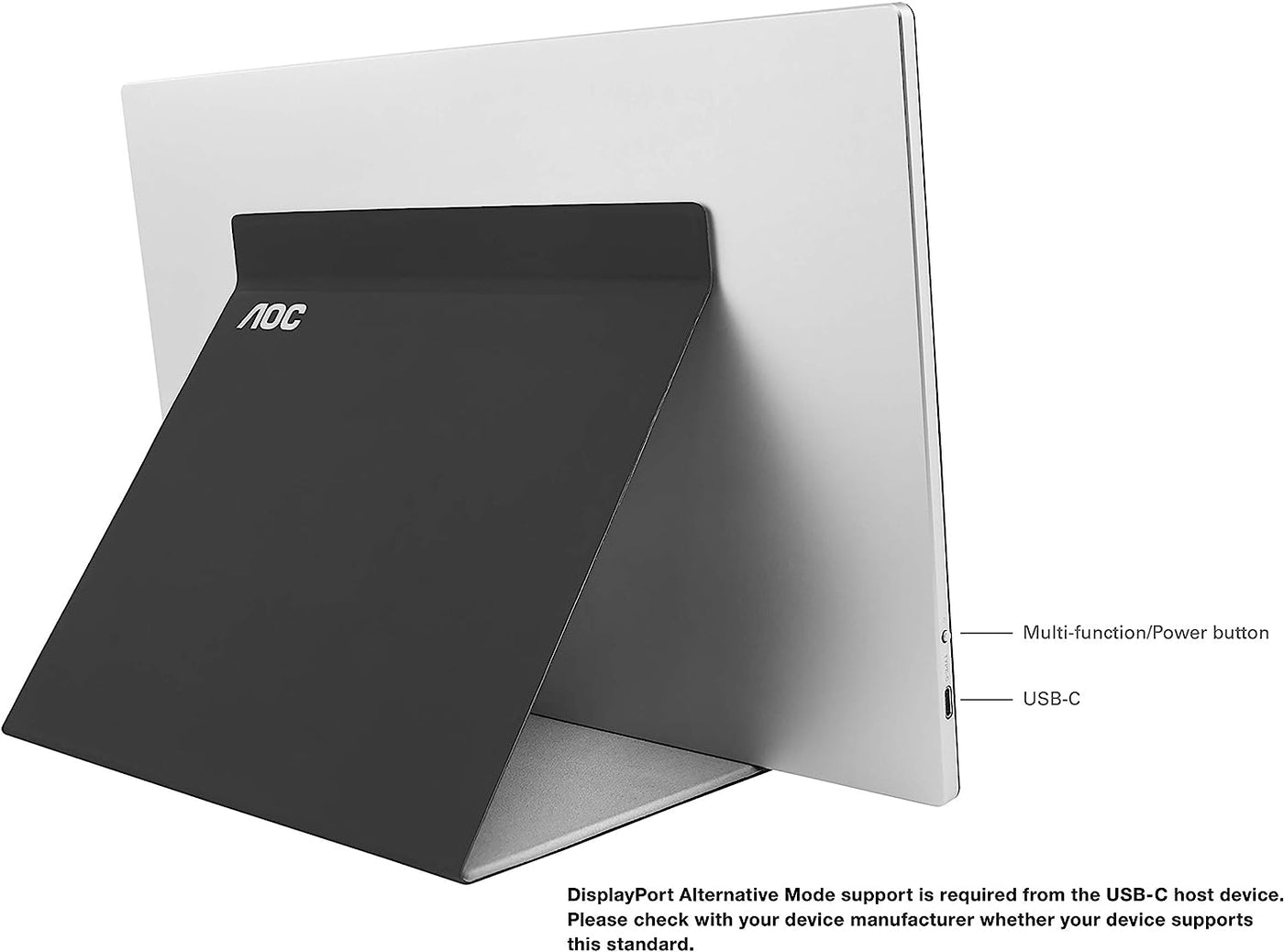 AOC I1601FWUX 15.6" USB-C powered portable monitor extremely slim Full HD - $90