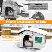 GASUR Weatherproof Heated Cat House, Insulated Heated Cat House Indoor/Outdoor - $40