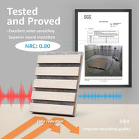 Art3d 4-Piece Wood Slat Acoustic Panels for Stylish Decor and Noise Reduction - $110