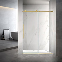 Sunrosa 48" W x 76" H Frameless Shower Door, Sliding Shower Door - $360