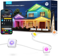 Govee Permanent Outdoor Lights 2, 100ft RGBIC Outdoor Lights with 72 LED Lights - $200