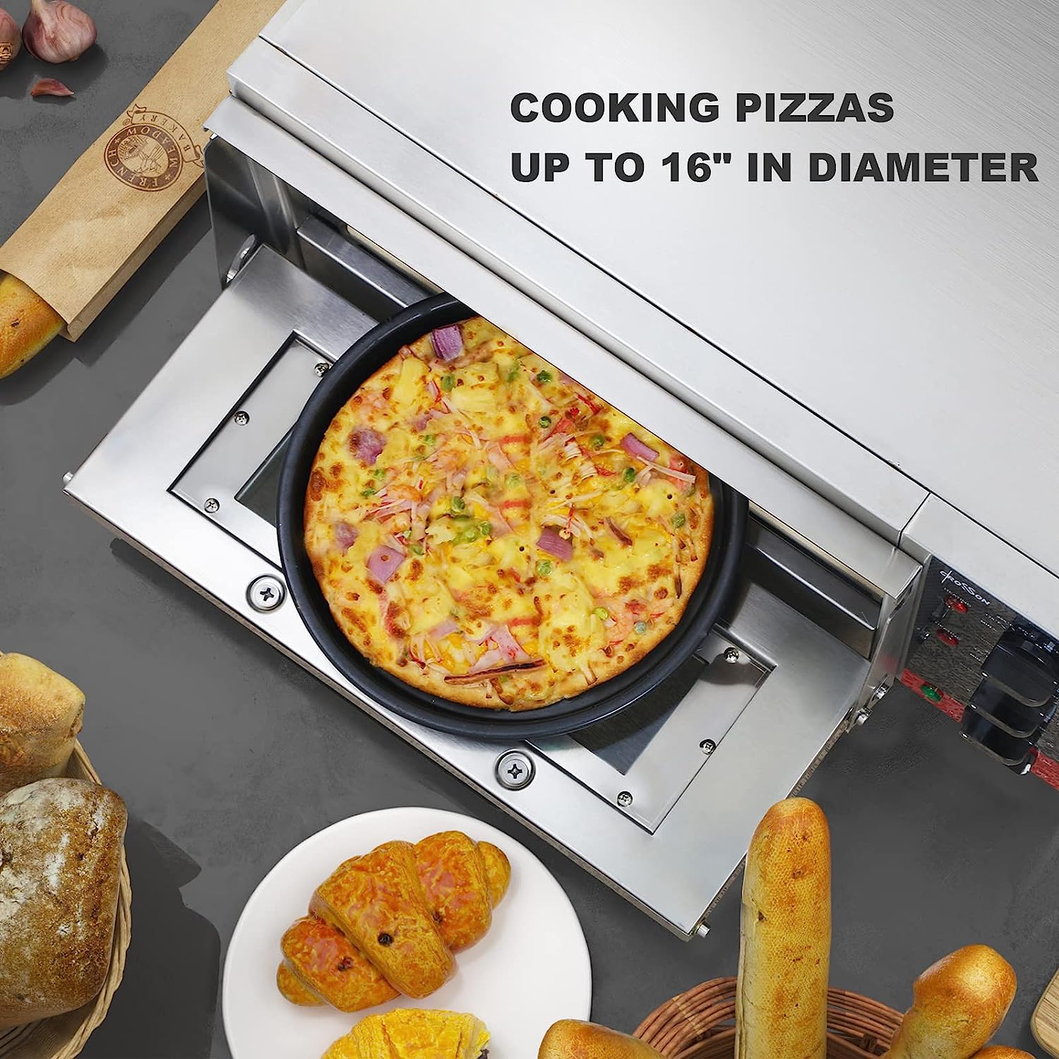 CROSSON ETL Listed Countertop Electric Indoor Commercial Pizza Oven - $160