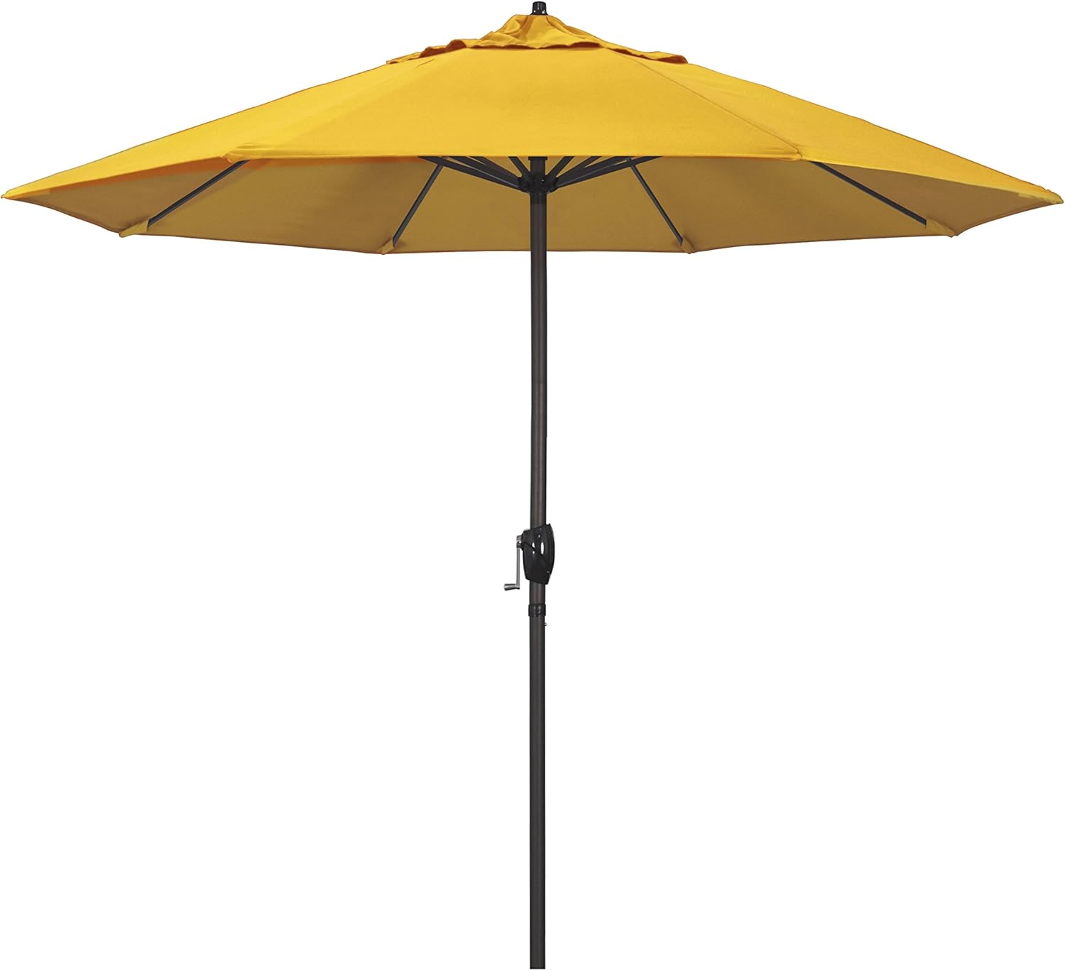 California Umbrella 9' Rd Sunbrella Aluminum Patio Umbrella, Crank Lift, Auto Tilt - $115